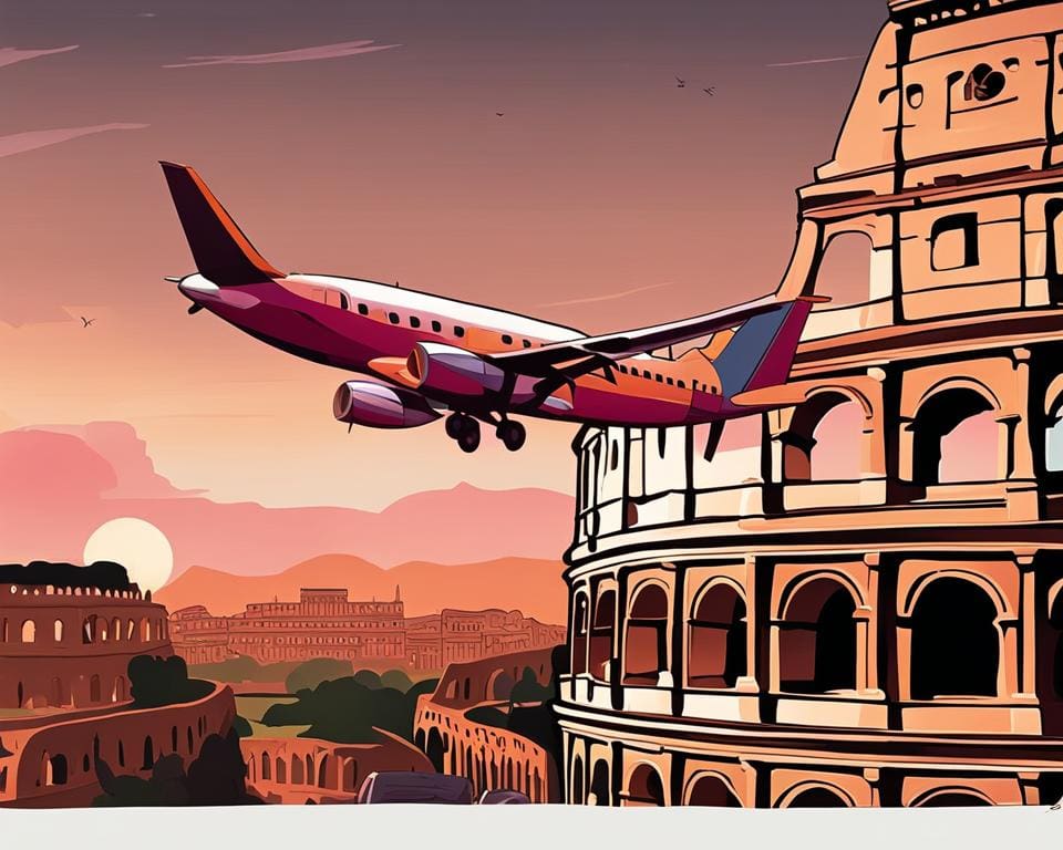 Vliegtijd naar Rome