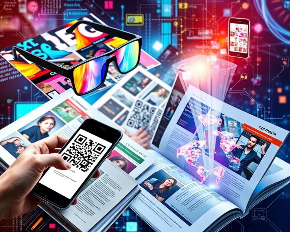 Welke technologieën bevorderen interactieve printmedia?