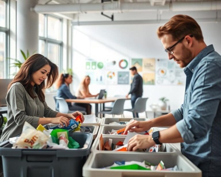 Wat zijn manieren om afval te verminderen op kantoor?