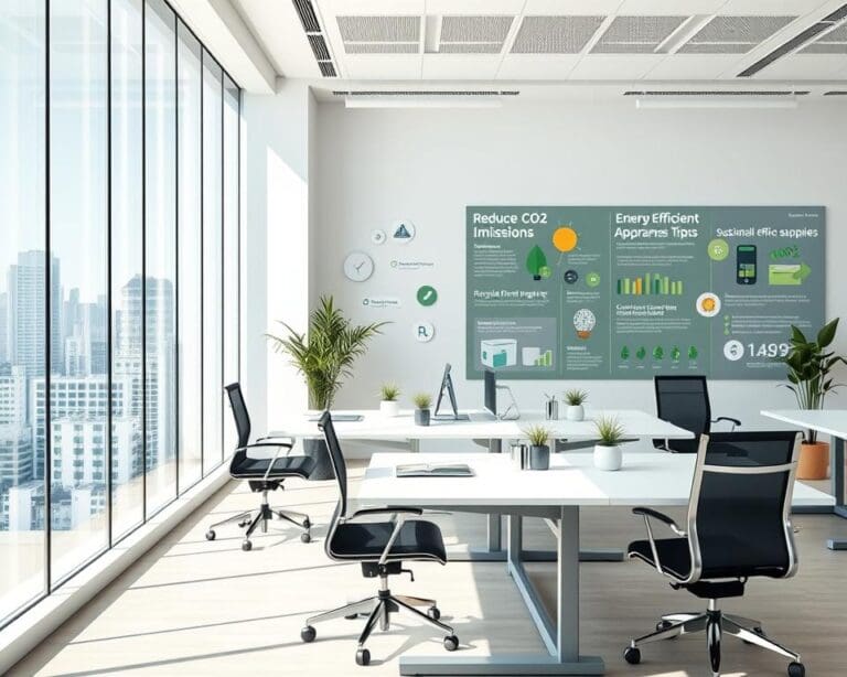 Wat zijn praktische tips voor CO₂-reductie op kantoor?