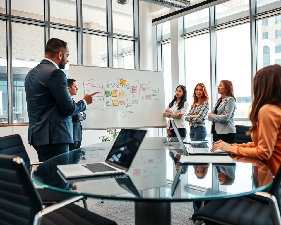 Hoe helpt een whiteboard bij teamoverleg en planning?